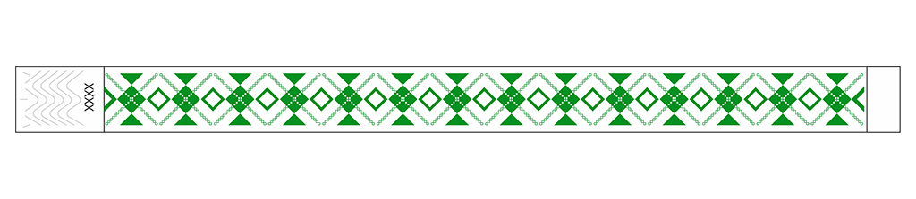 Interlaced Diamonds - 3/4" Tyvek® Wristbands