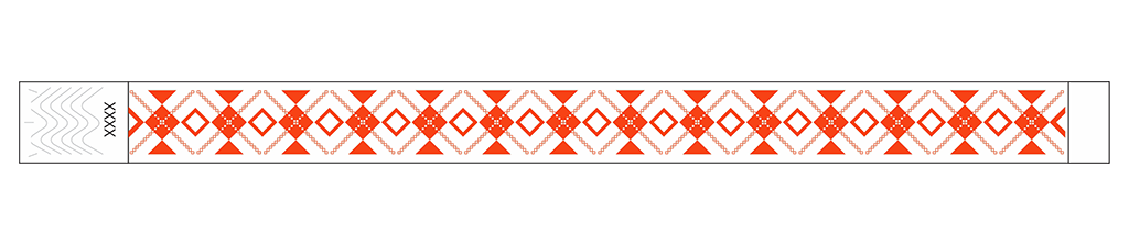 Interlaced Diamonds - 3/4" Tyvek® Wristbands