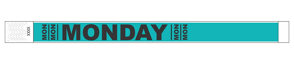 Monday - 3/4" Tyvek® Wristbands