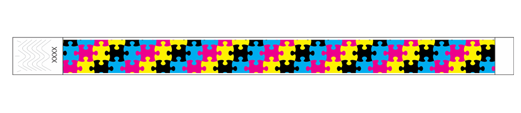 Puzzle - 3/4" Tyvek® Wristbands