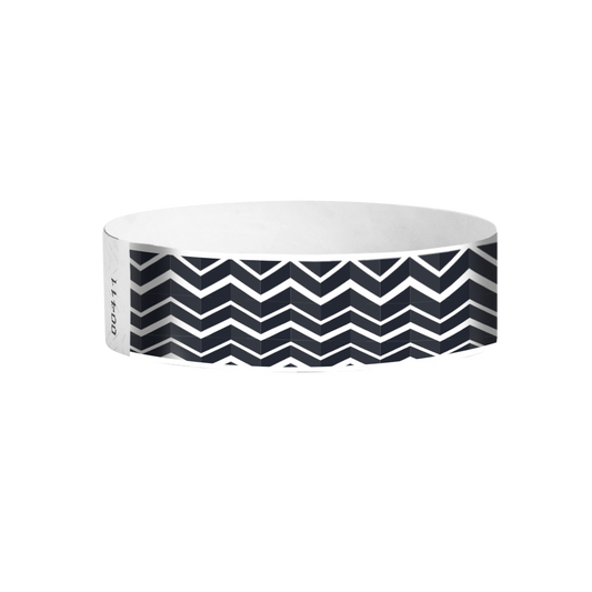 Shockwave pattern Tyvek wristbands – event bands for concerts and venues