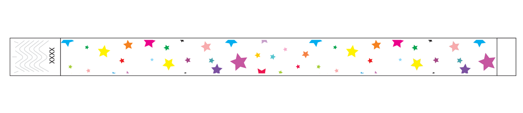 Stars - 3/4" Tyvek® Wristbands
