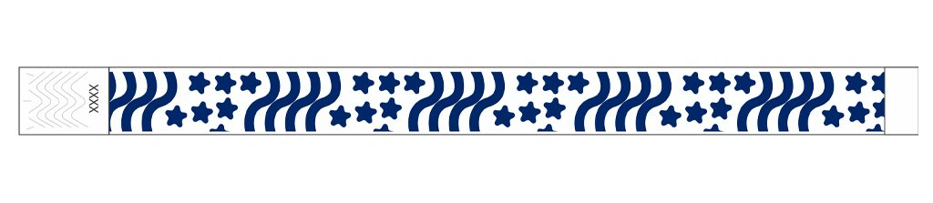 USA Stars & Stripes Tyvek® Wristbands (3/4") – Single Color (18 Imprint Colors)