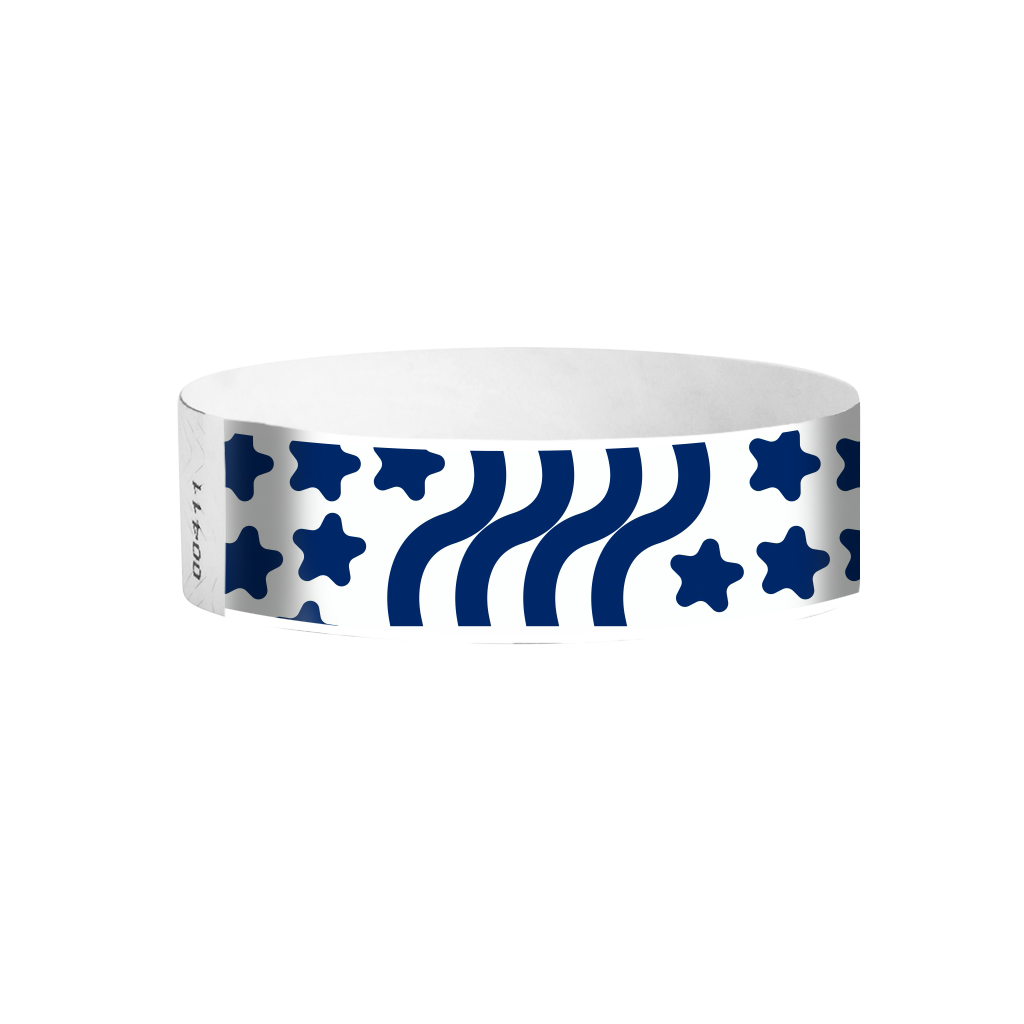 USA Stars & Stripes Tyvek® Wristbands (3/4") – Single Color (18 Imprint Colors)
