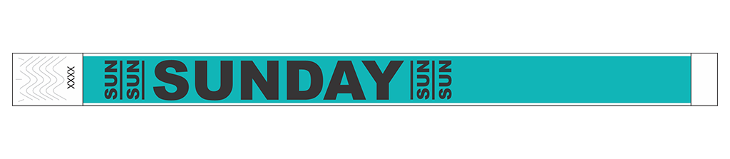 Sunday - 3/4" Tyvek® Wristbands