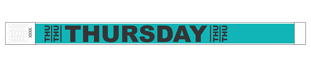 Thursday - 3/4" Tyvek® Wristbands