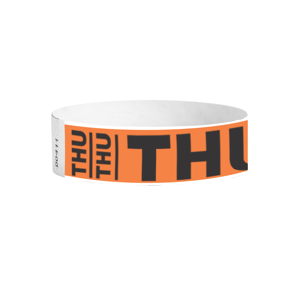 Thursday pattern Tyvek wristbands – day-of-the-week event wristbands