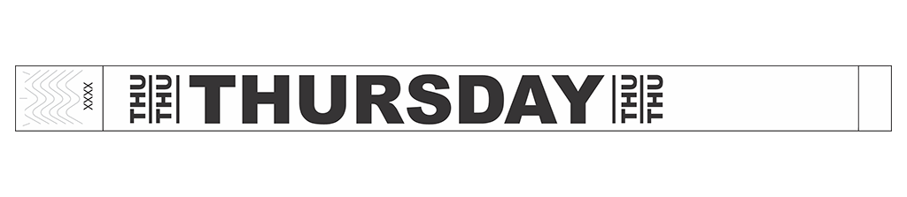 Thursday - 3/4" Tyvek® Wristbands