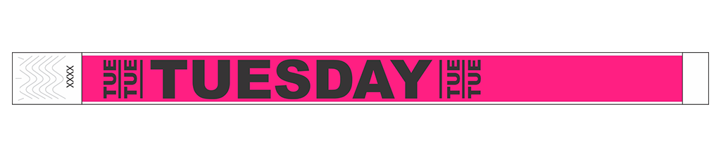 Tuesday - 3/4" Tyvek® Wristbands