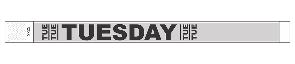 Tuesday - 3/4" Tyvek® Wristbands