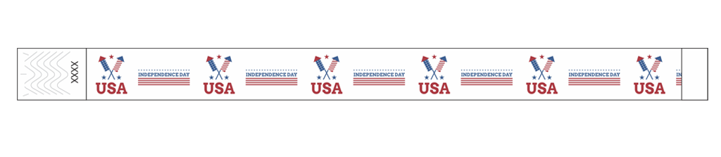 USA Pride “Independence Day” Tyvek® Wristbands (3/4") – Full Color
