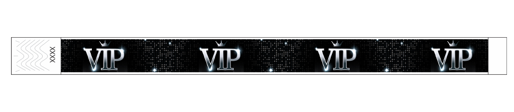 VIP Crown Silver Lights - 3/4" Tyvek® Wristbands