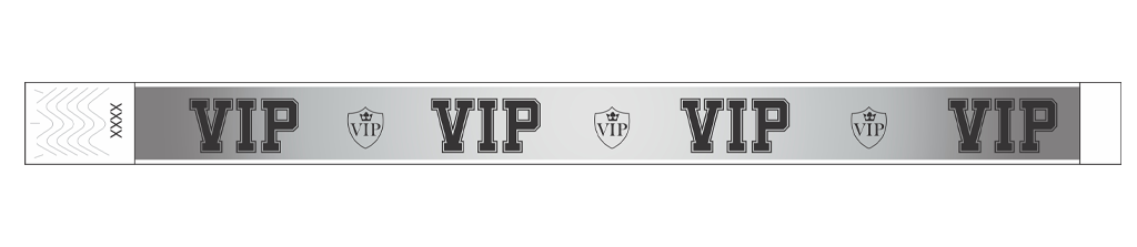 VIP Prestige Silver - 3/4" Tyvek® Wristbands