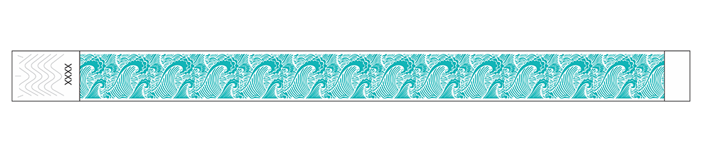 Waves - 3/4" Tyvek® Wristbands