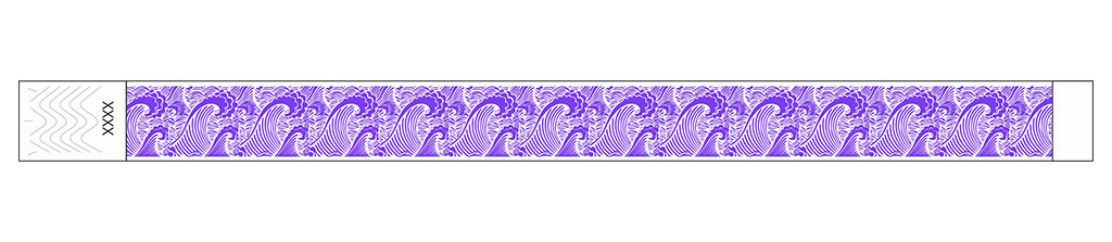 Waves - 3/4" Tyvek® Wristbands