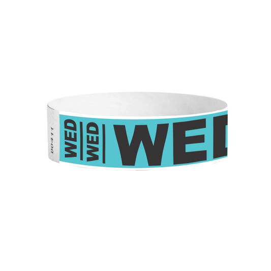 Wednesday pattern Tyvek wristbands – day-of-the-week event wristbands