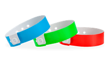 Vinyl wristbands for comfortable multi-day concert access with secure snap closure