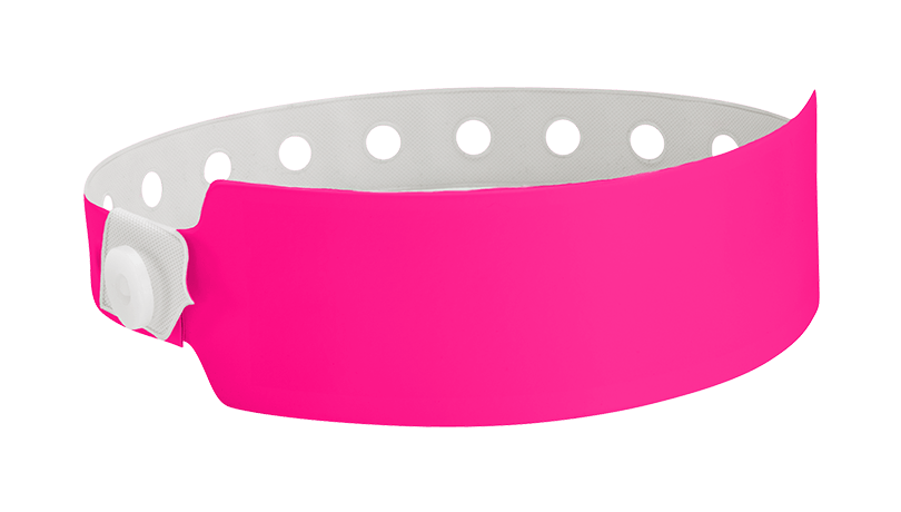 Vinyl Wide Face Wristbands