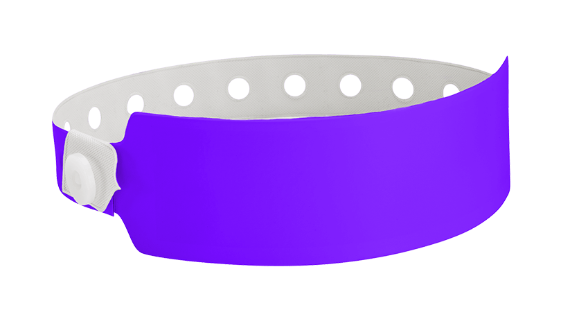 Vinyl Wide Face Wristbands
